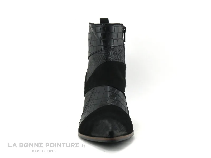 Achat chaussures Fugitive Femme Boots, vente Fugitive SINEL Noir - Alig - Bottine pointue - Talon haut