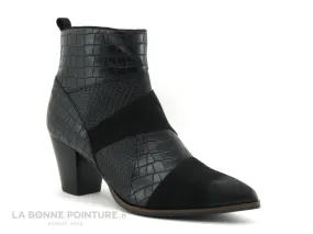 Achat chaussures Fugitive Femme Boots, vente Fugitive SINEL Noir - Alig - Bottine pointue - Talon haut