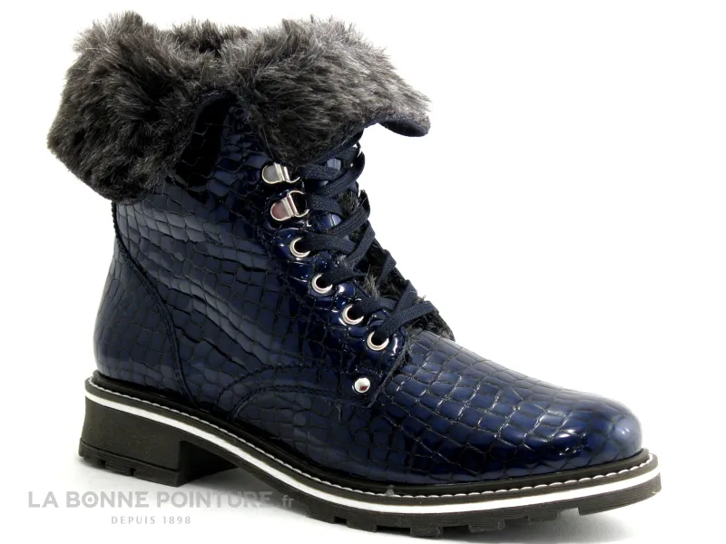 Achat chaussures Hooper Femme Boots, vente Hooper HERA Navy - Bottine fourree bleu marine