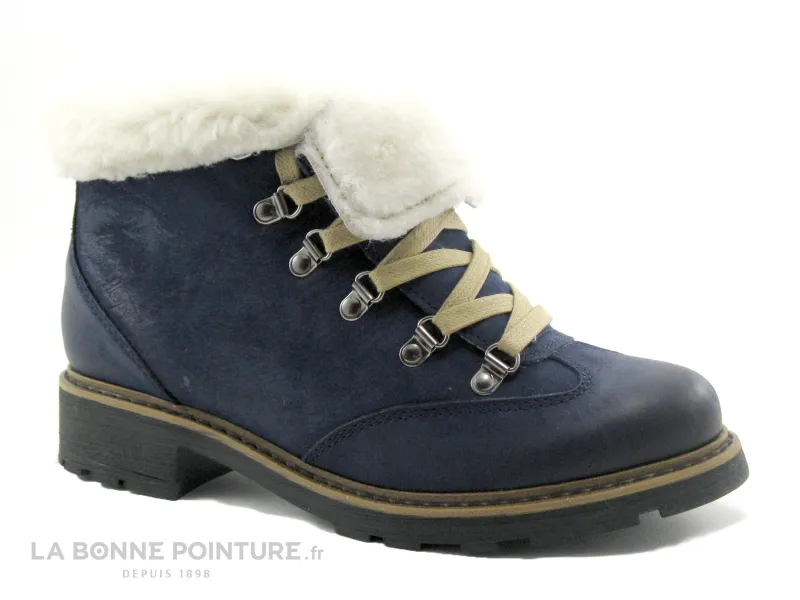 Achat chaussures Hooper Femme Chaussure montante, vente Hooper HANKO Marine - fourrure - Boots femme