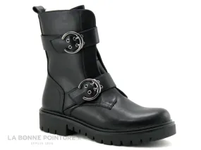 Achat chaussures Jet'7 Femme Boots, vente Jet 7 CONCLUS Noir - 2 brides - Bottine Femme semelle crantee