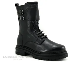 Achat chaussures Lily Mood Femme Boots, vente Lily Mood MILENA Noir - Bottine noire - Lacet avec perles metalliques