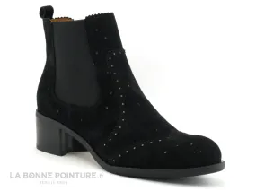 Achat chaussures MamZelle Femme Boots, vente MamZelle LUDON Velours noir - Bottine Chelsea