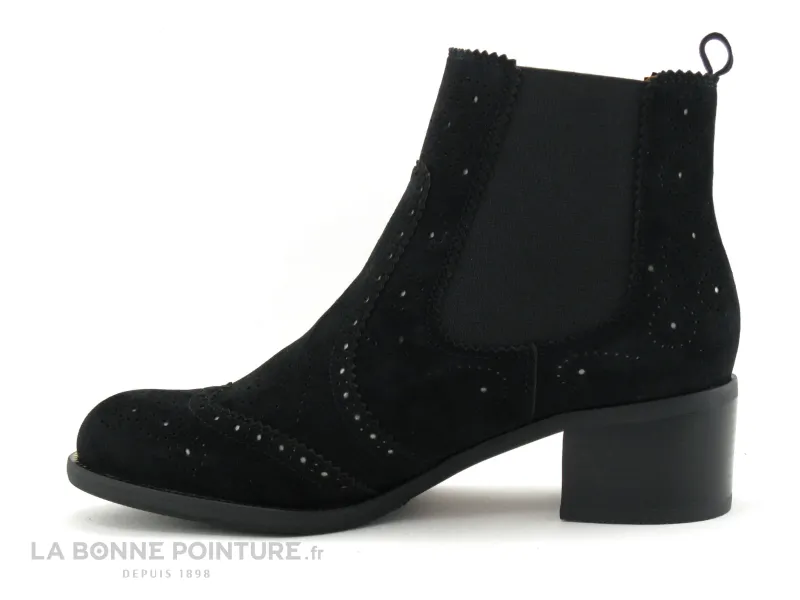 Achat chaussures MamZelle Femme Boots, vente MamZelle LUDON Velours noir - Bottine Chelsea