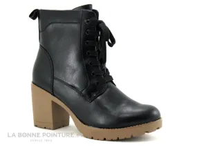 Achat chaussures Marco Tozzi Femme Boots, vente Marco Tozzi 2-25204-41 Black Nature - Bottine verte - Talon large