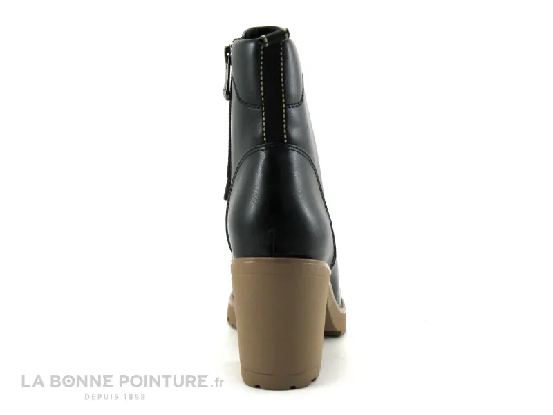 Achat chaussures Marco Tozzi Femme Boots, vente Marco Tozzi 2-25204-41 Black Nature - Bottine verte - Talon large