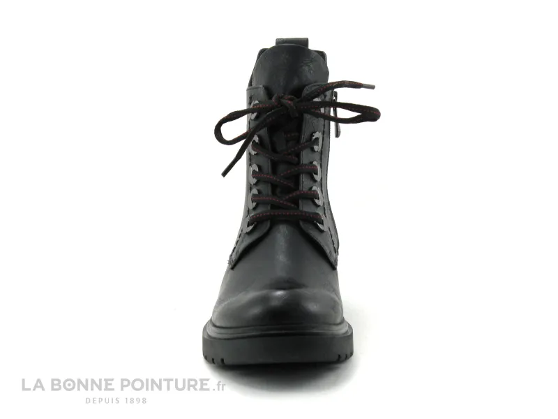 Achat chaussures Marco Tozzi Femme Boots, vente Marco Tozzi 2-25230-27 Black antic - Bottine noire - Lacet noir et rouge