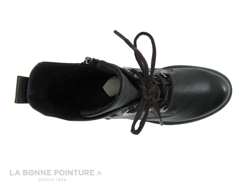 Achat chaussures Marco Tozzi Femme Boots, vente Marco Tozzi 2-25230-27 Black antic - Bottine noire - Lacet noir et rouge