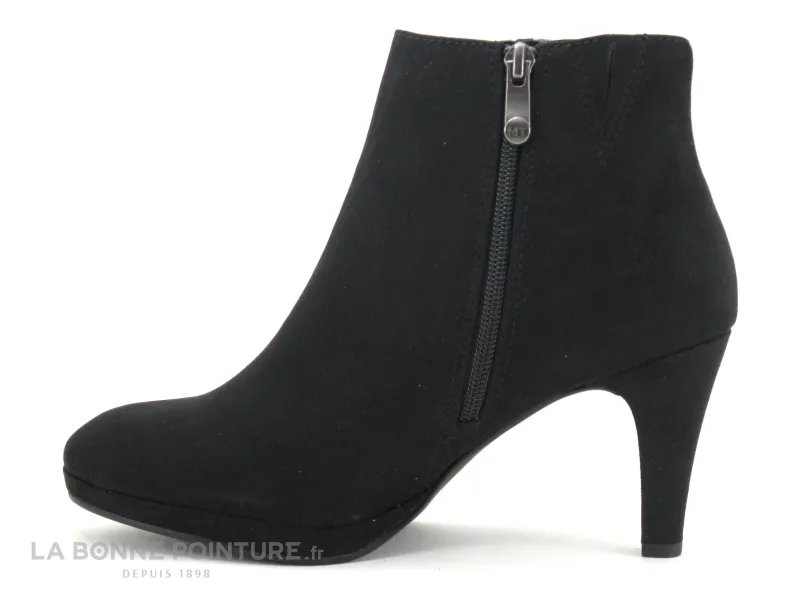 Achat chaussures Marco Tozzi Femme Boots, vente Marco Tozzi 2-25339-23 Noir - Bandes grises - Bottine talon haut