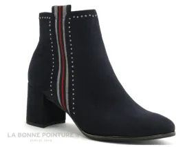 Achat chaussures Marco Tozzi Femme Boots, vente Marco Tozzi 2-25379-23 Navy comb - Boots bleu marine - Bandes