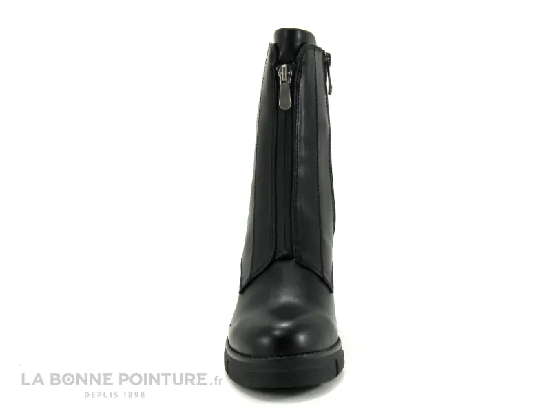 Achat chaussures Marco Tozzi Femme Boots, vente Marco Tozzi 2-25452-29 Black comb - Boots noires a talon haut epais