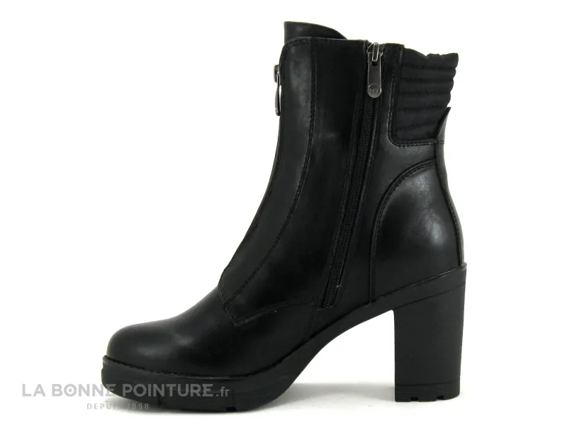 Achat chaussures Marco Tozzi Femme Boots, vente Marco Tozzi 2-25452-29 Black comb - Boots noires a talon haut epais