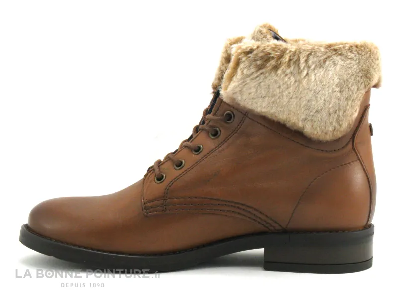 Achat chaussures Moran's Femme Boots, vente Morans BADICE Marron - Col fourrure - Chaussure montante Femme