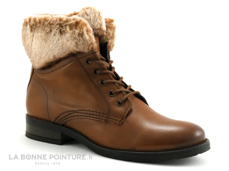 Achat chaussures Moran's Femme Boots, vente Morans BADICE Marron - Col fourrure - Chaussure montante Femme