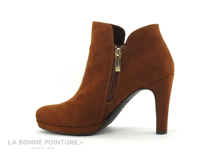 Achat chaussures Tamaris Femme Boots, vente Tamaris 1-25316-25 brandy - Bottine marron rouille - talon haut