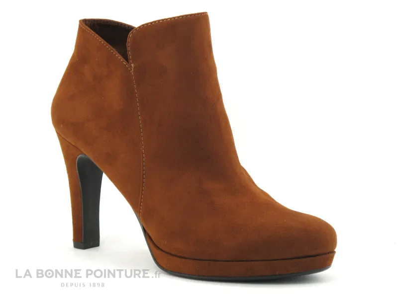 Achat chaussures Tamaris Femme Boots, vente Tamaris 1-25316-25 brandy - Bottine marron rouille - talon haut