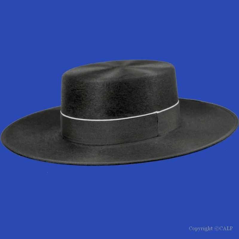 andalou chapeau noir-chapeau cordobes-andalou en feutre de poils 