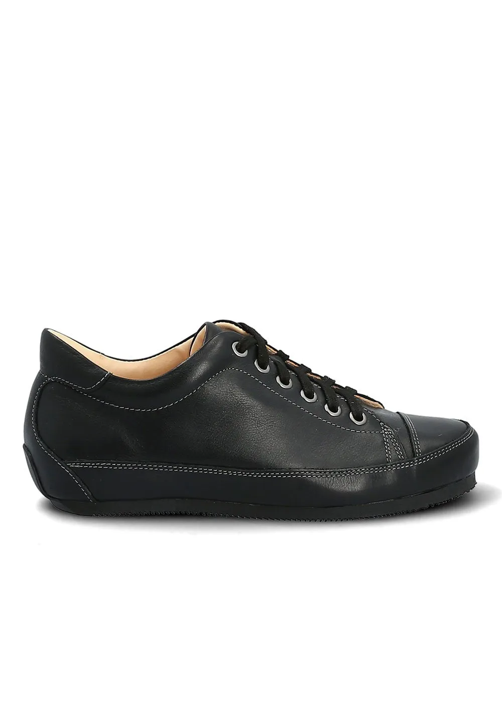 BASKET ROTONDA CUIR NOIR