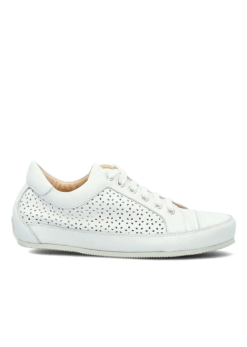 BASKET ROTONDA PERFOS CUIR BLANC