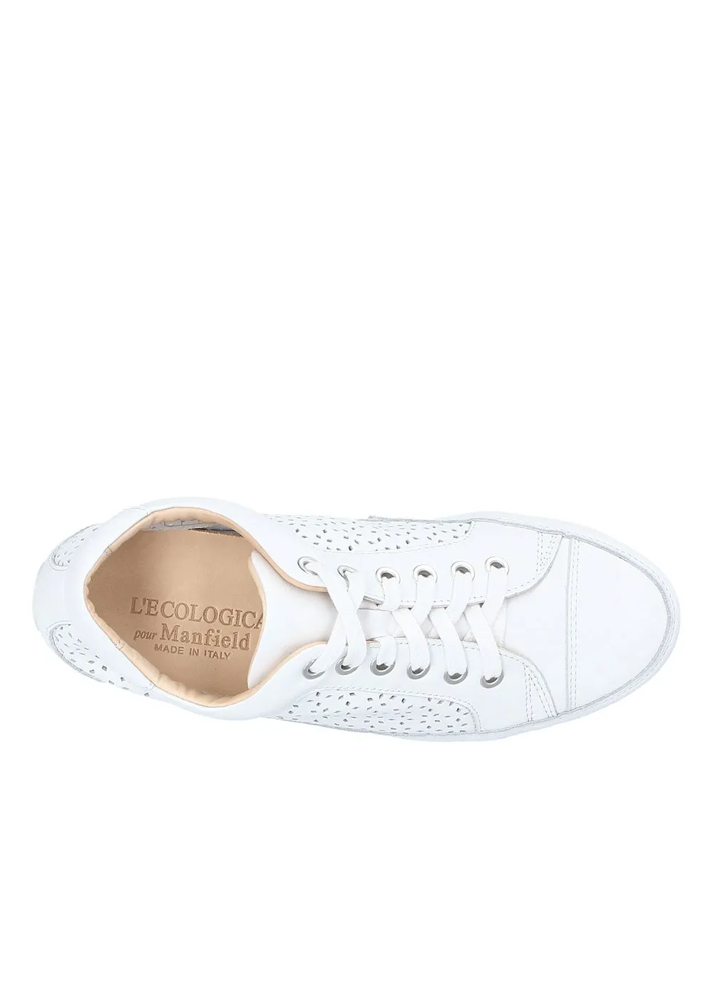 BASKET ROTONDA PERFOS CUIR BLANC