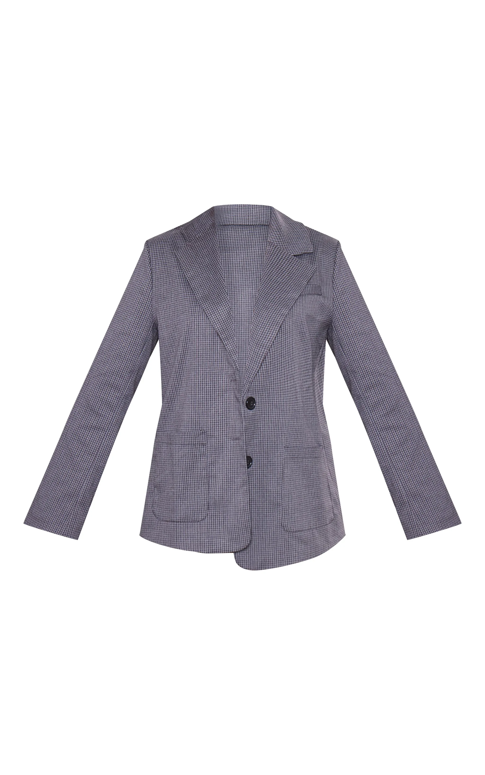 Blazer oversize gris à poches