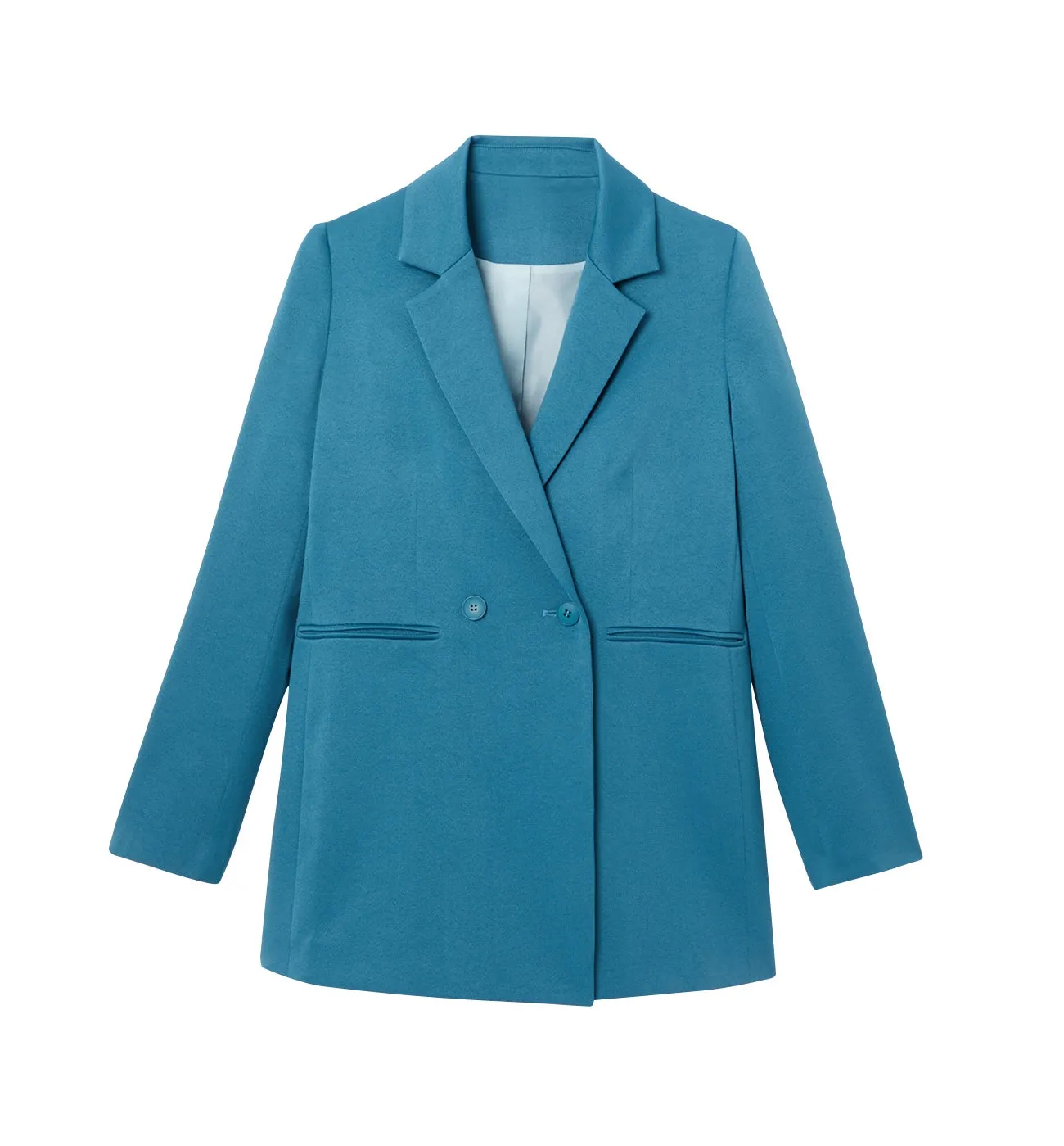 Blazer uni Femme - Bleu canard