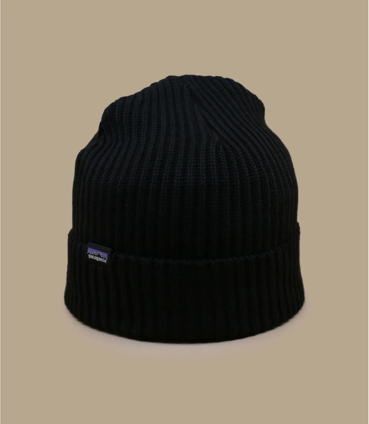 Bonnet pêcheur noir - Fisherman rolled beanie black par Patagonia : Headict