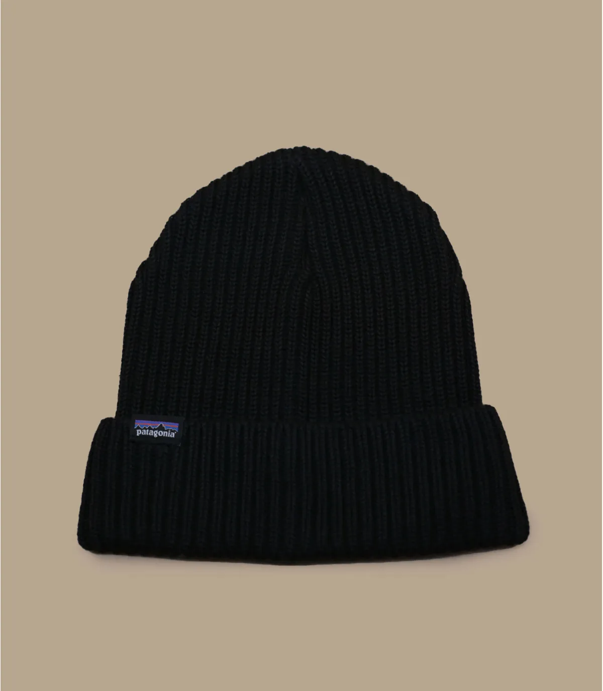 Bonnet pêcheur noir - Fisherman rolled beanie black par Patagonia : Headict