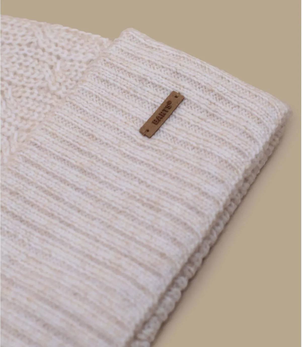 Bonnet revers femme beige eco-responsable - Laticia Beanie cream Barts : Headict