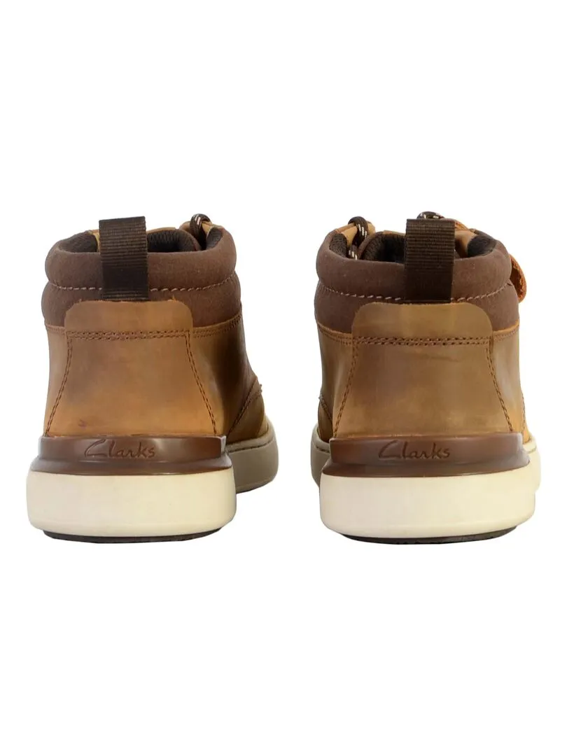 Bottine Cuir Clarks Scene Zip - Marron