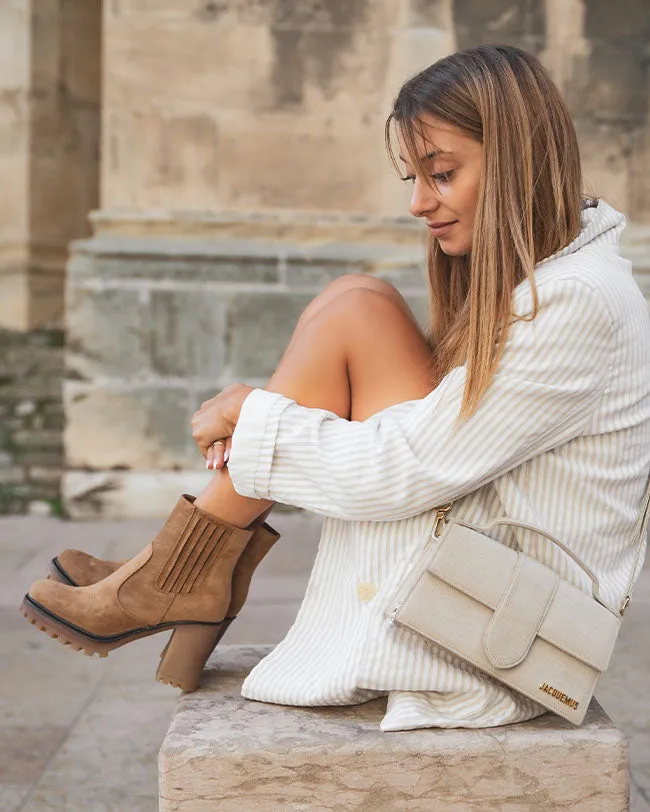 Bottines femme camel à talon - Frida