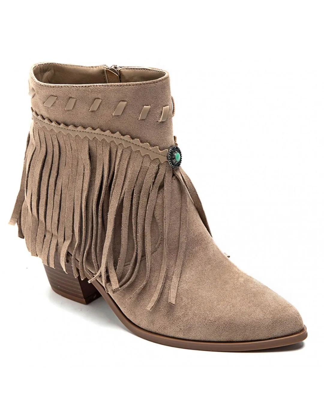 Bottines femme taupe à talon - Alma