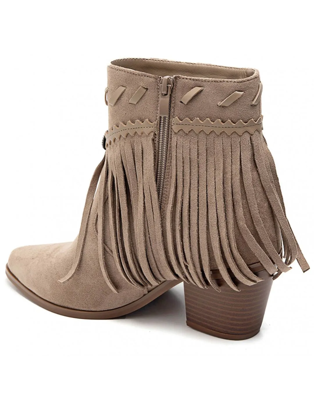 Bottines femme taupe à talon - Alma