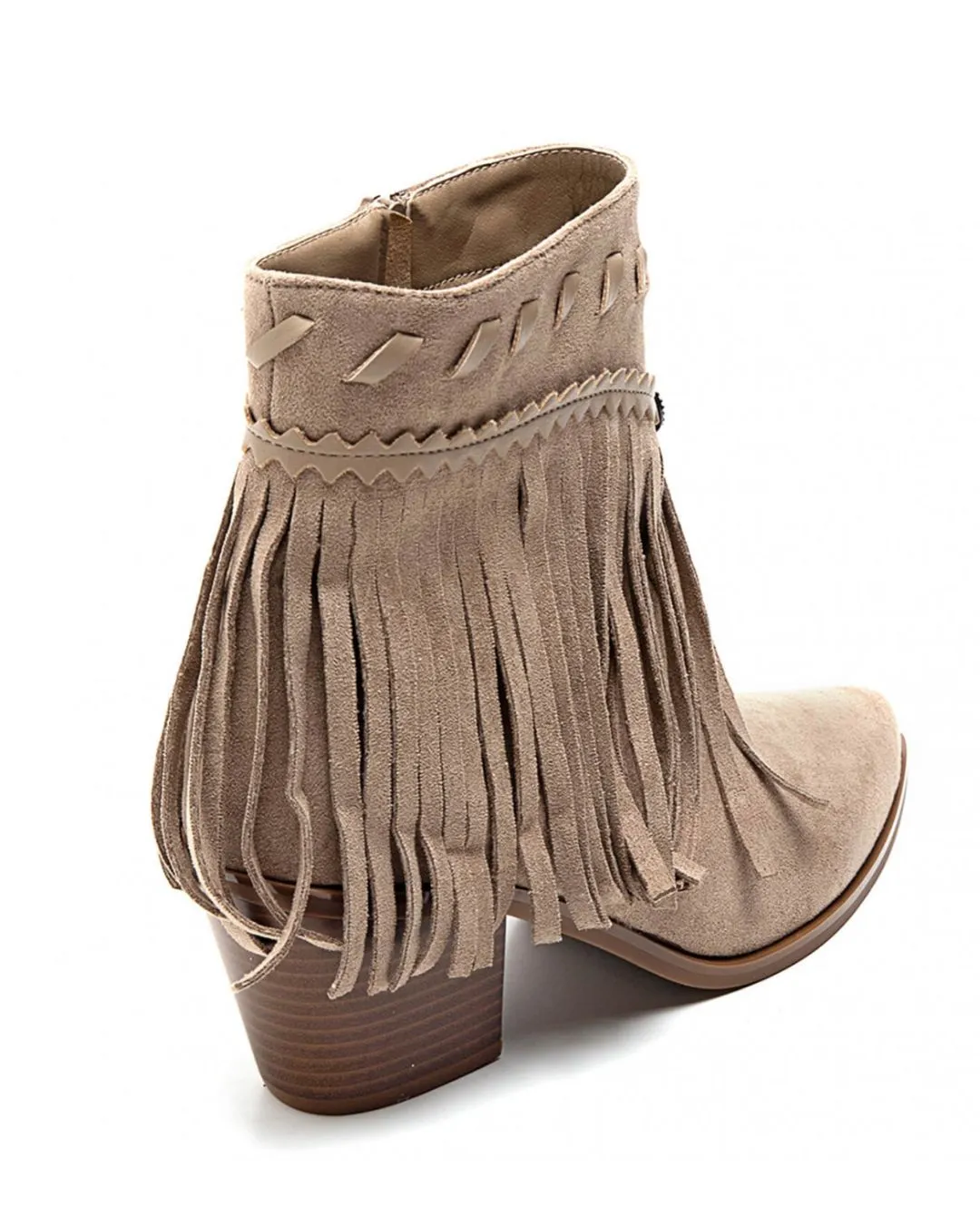 Bottines femme taupe à talon - Alma