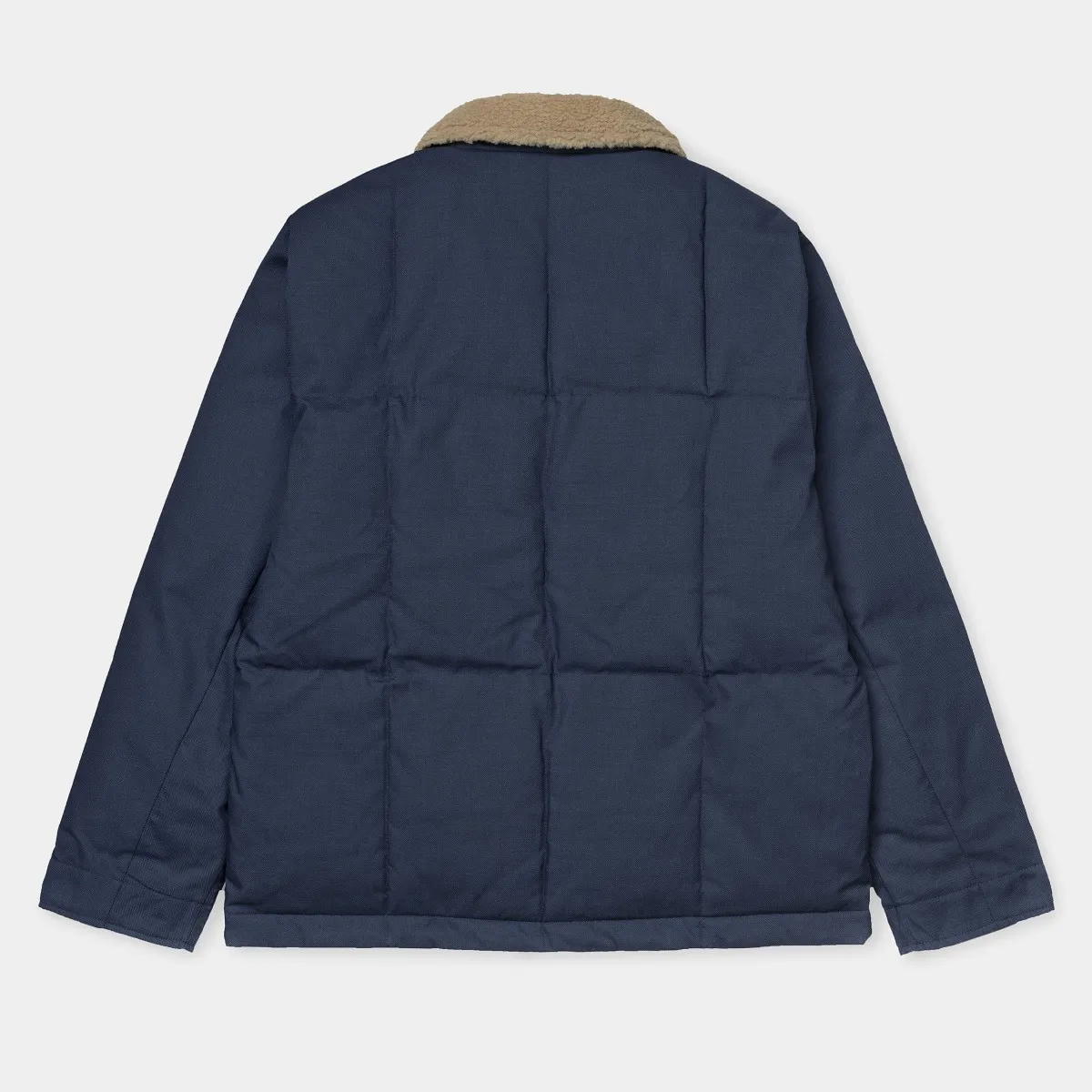 Carhartt WIP - Manteau bleu col mouton