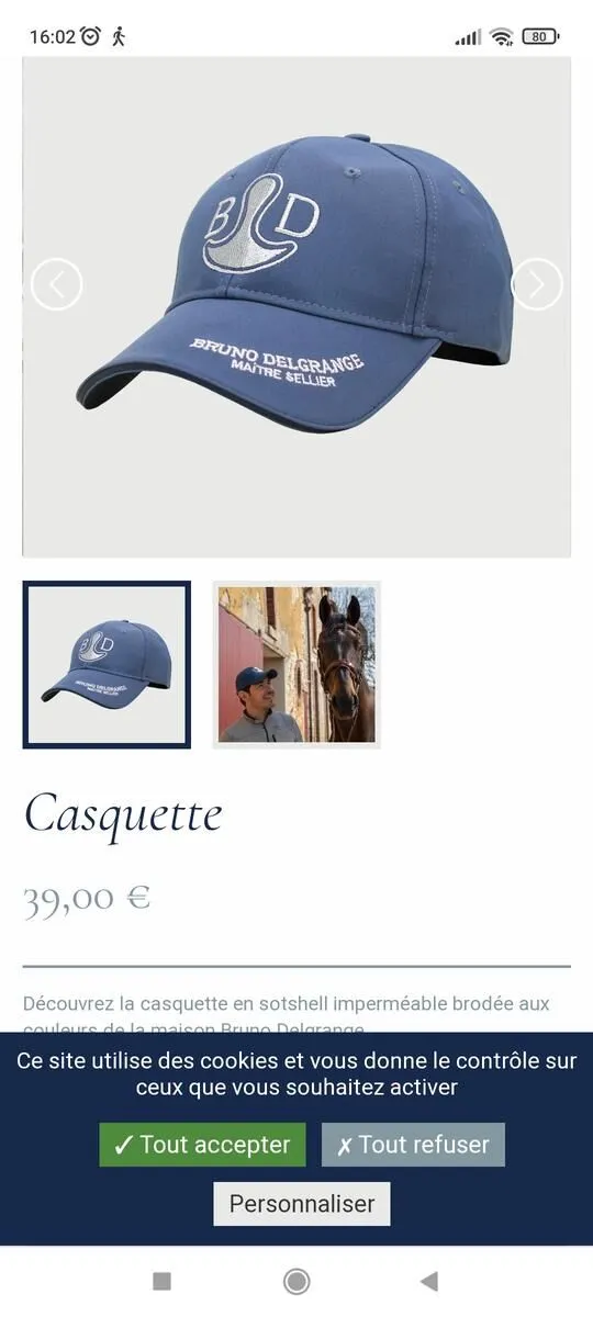 Casquette Bruno Delgrange