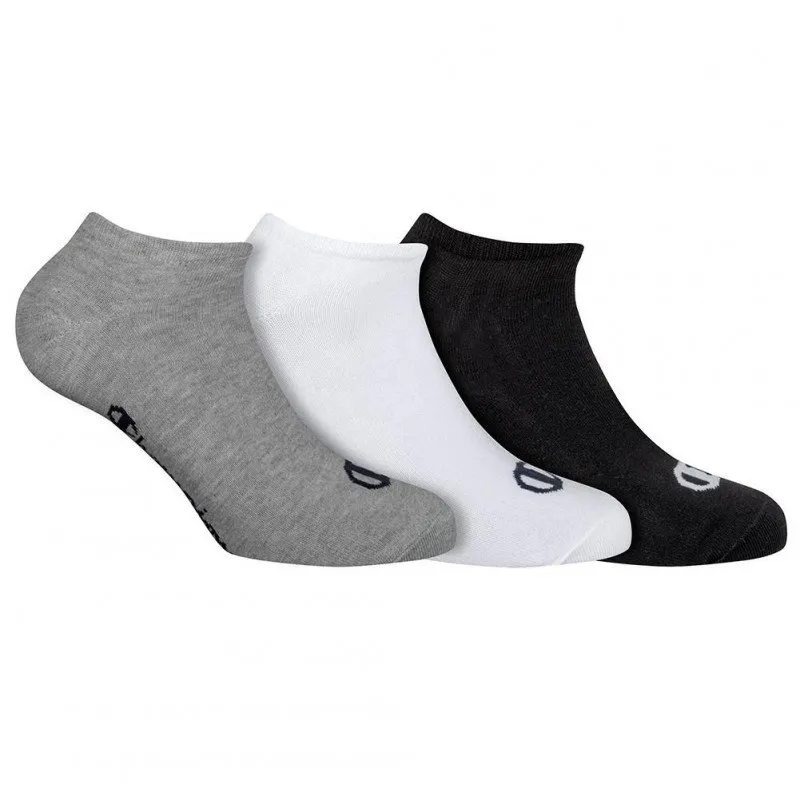 CHAMPION 3 paires Socquettes Homme Coton NOSHOW Gris Blanc Noir