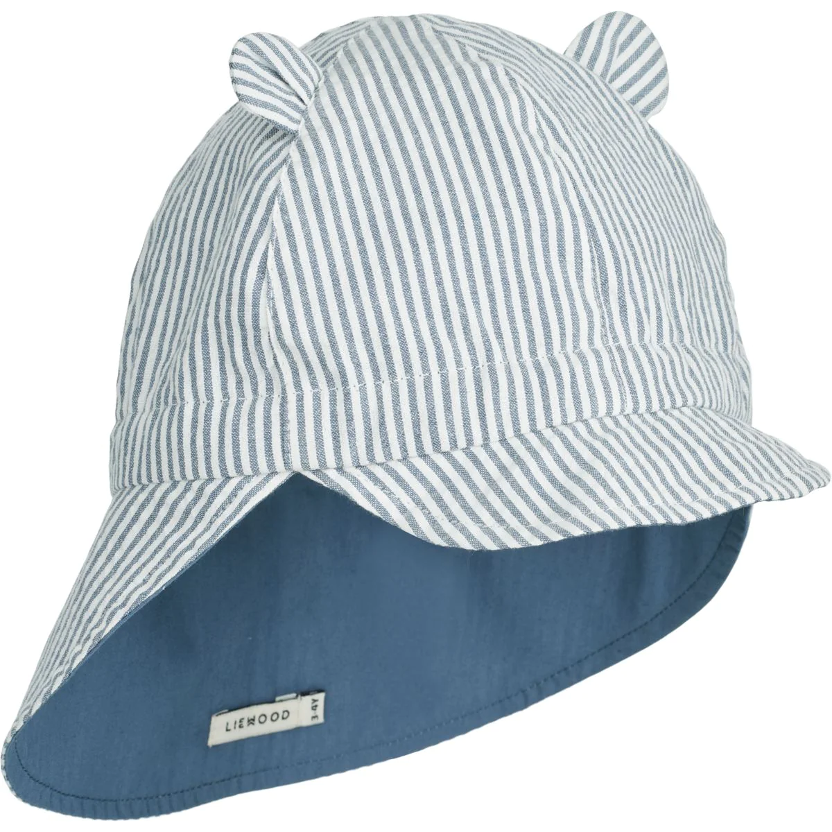 Chapeau de soleil réversible Gorm Whale blue