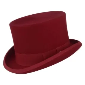 Chapeau Haut de Forme Rouge Écarlate