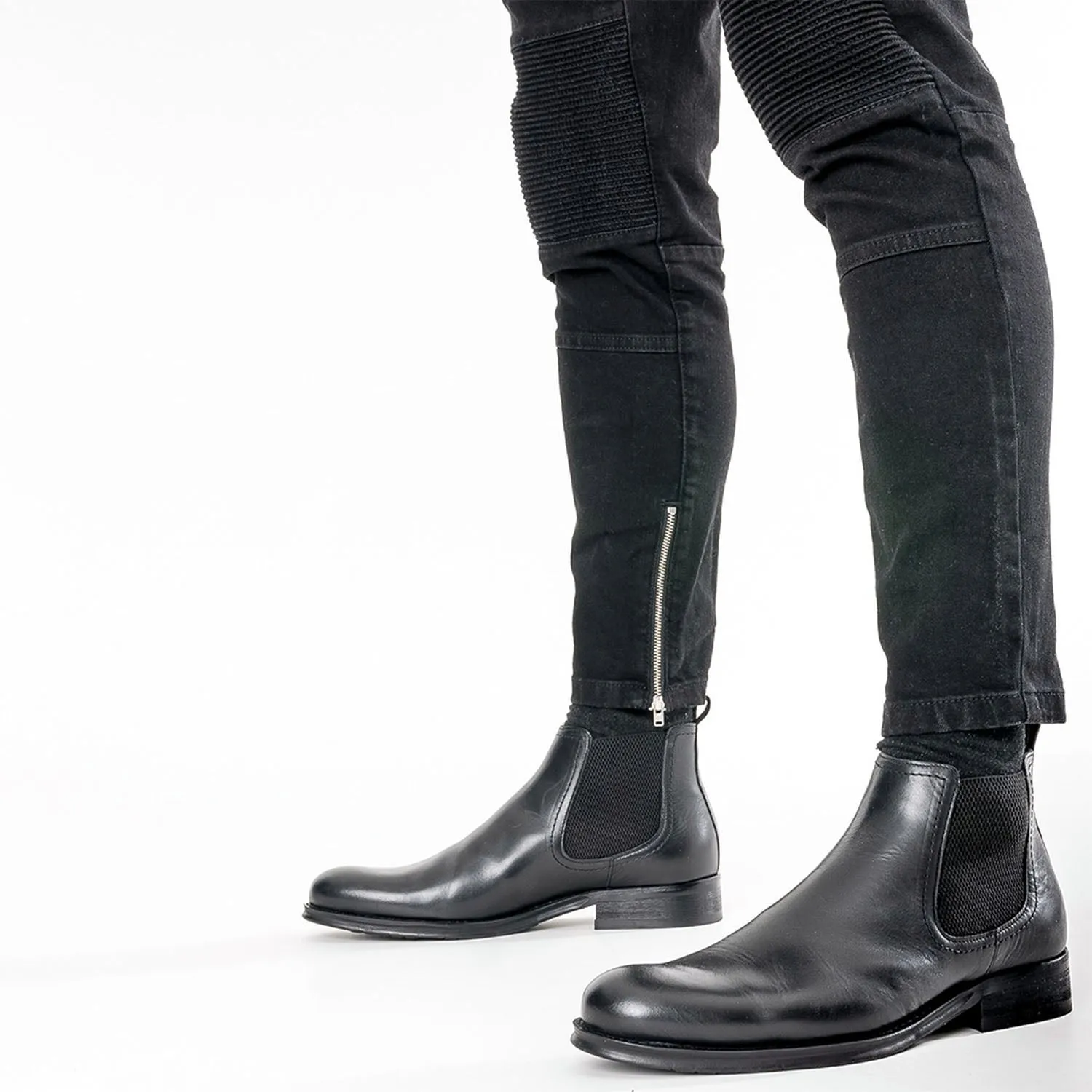 Chelsea boots noir en cuir - Boots Homme | ERAM