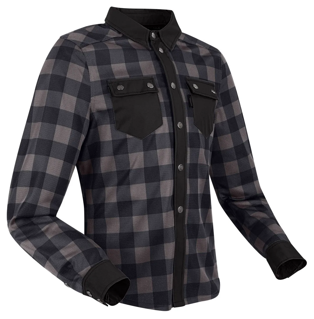 Chemise Segura Jovan mesh gris, surchemise moto été