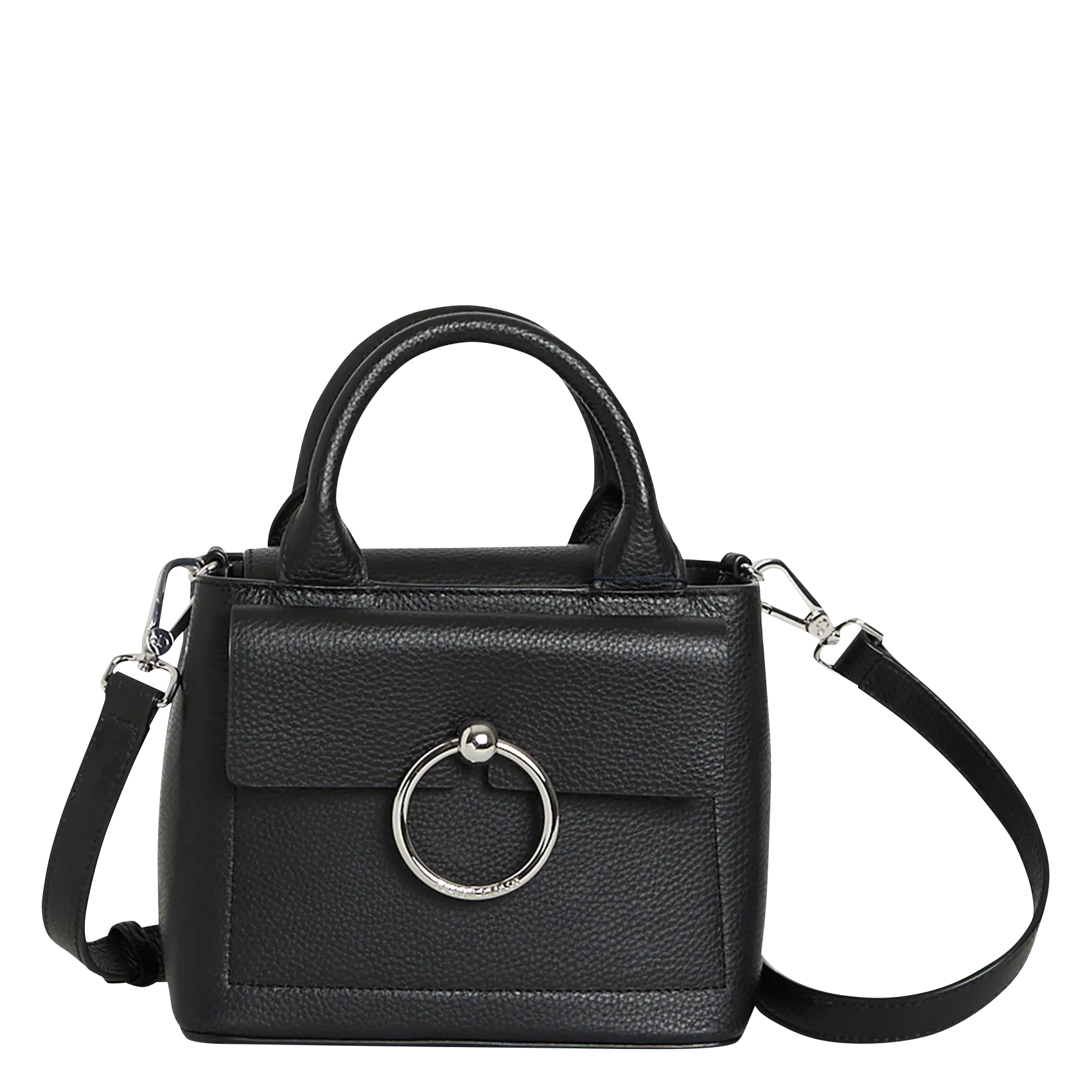 CLAUDIE PIERLOT  Mini sac à main en cuir lisse - Noir