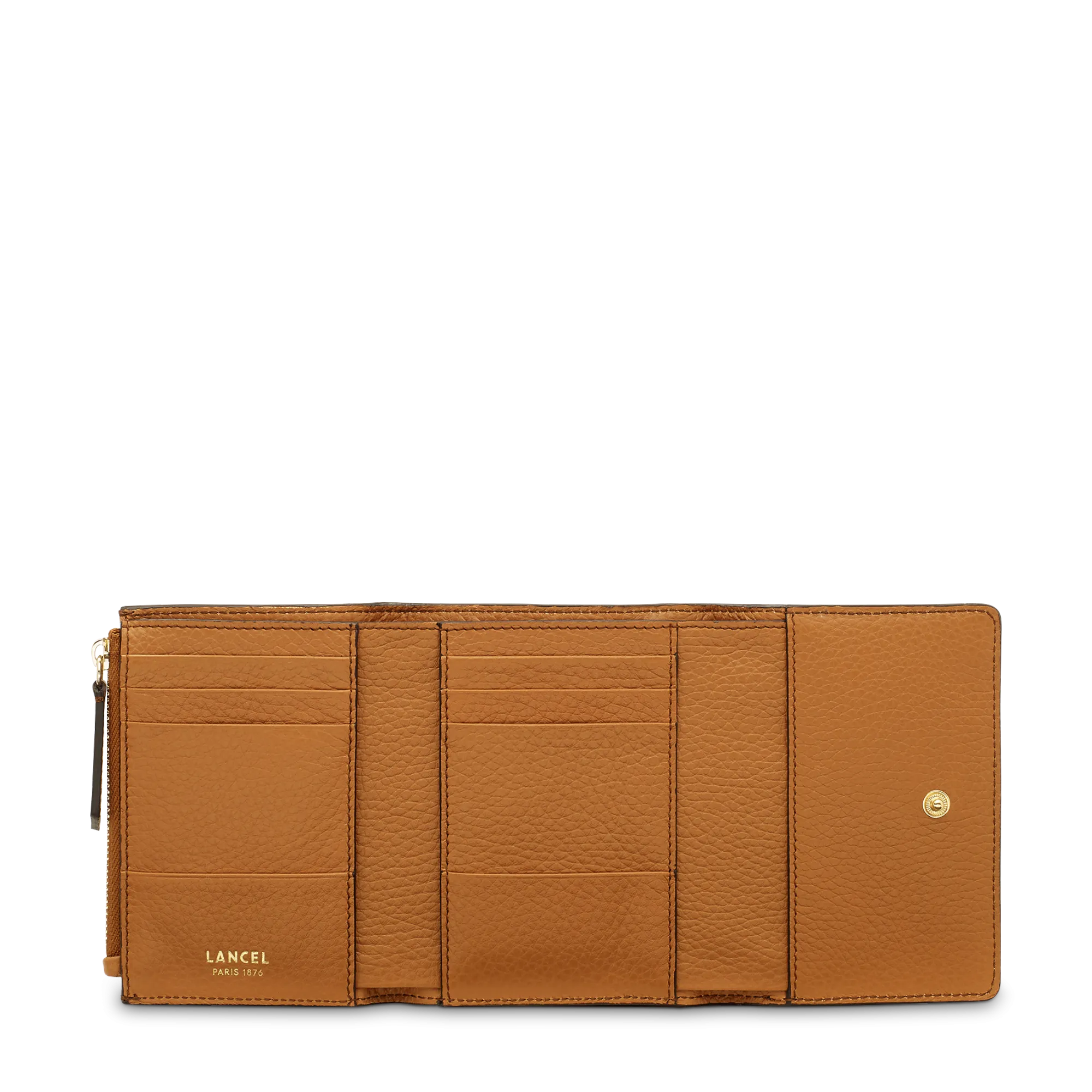 Compact medium wallet with flap