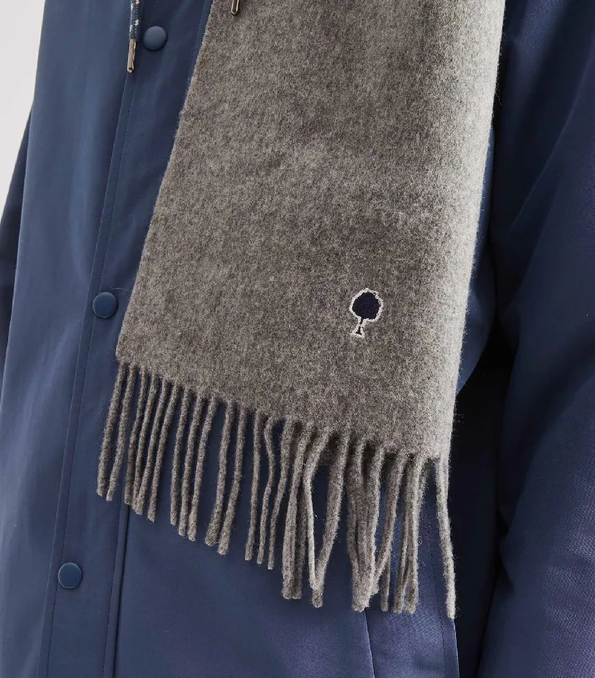 Echarpe en laine et cachemire pour homme Gris