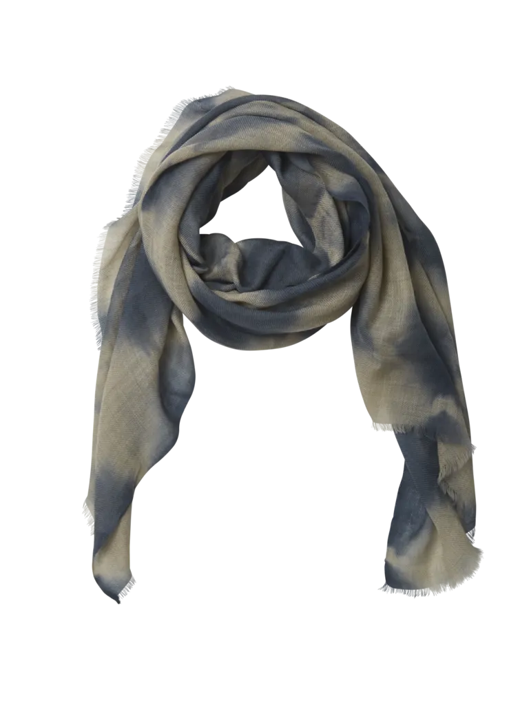 Echarpe Laine Bohemian Gris bleu