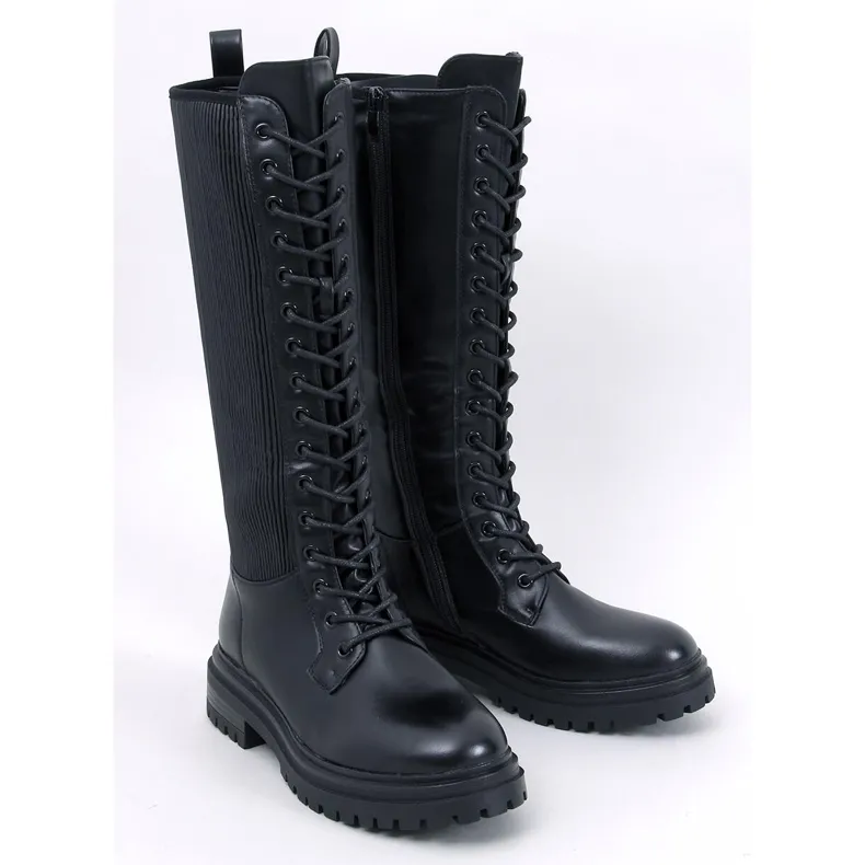 Eddies Boots noires à tige souple le noir