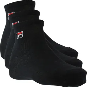 FILA Lot de 3 paires de Socquettes Homme Coton LOWCUT Noir