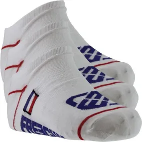 FREEGUN 3 paires de Socquettes Homme Coton EURO France Blanc