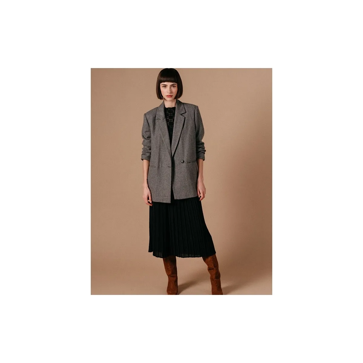 Grace et Mila - Blazer gris anthracite