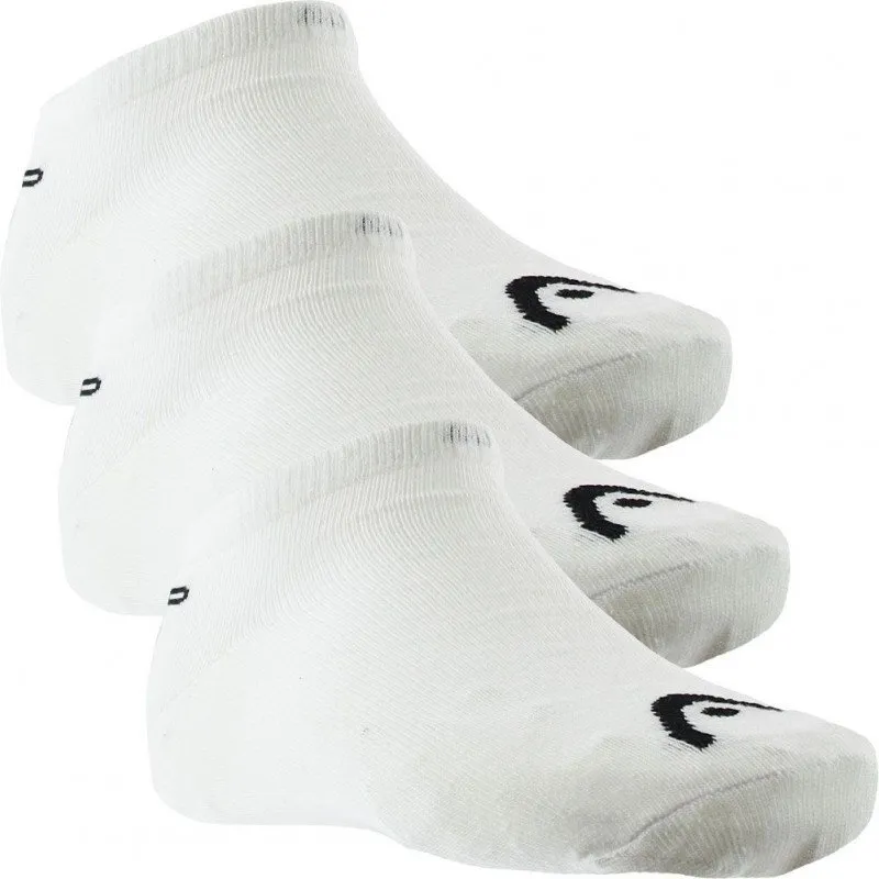 HEAD Lot de 3 paires de Socquettes Mixte Coton SNEAK Blanc